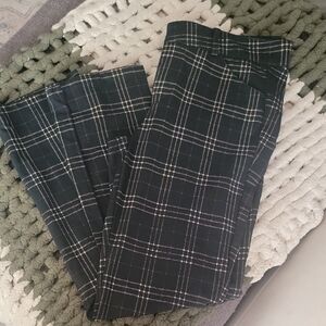 Kut from the Kloth Black Plaid Straight Leg Pants